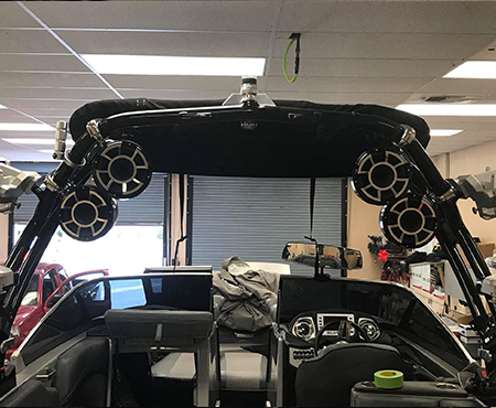 Supra Blue Raptor Boat marine speakers Installtion